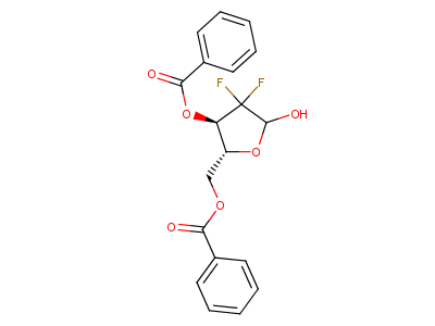 ((2R,3R)-3-(Benzoyloxy)-4,4-difluoro-5-hydroxytetrahydrofuran-2-yl)methyl benzoate-97%,CAS NUMBER-1173824-58-2
