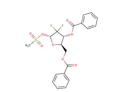 ((2R,3R,5R)-3-(Benzoyloxy)-4,4-difluoro-5-((methylsulfonyl)oxy)tetrahydrofuran-2-yl)methyl benzoate-97%,CAS NUMBER-134877-42-2