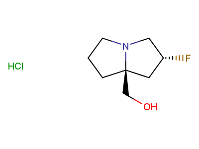 ((2R,7aS)-2-Fluorohexahydro-1H-pyrrolizin-7a-yl)methanol hydrochloride-97%,CAS NUMBER-2416218-32-9