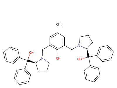 ((2S,2'S)-1,1'-((2-Hydroxy-5-methyl-1,3-phenylene)bis(methylene))bis(pyrrolidine-2,1-diyl))bis(diphenylmethanol)-97%,CAS NUMBER-320714-00-9