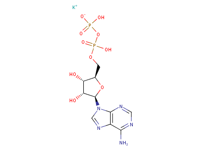 ((2R,3S,4R,5R)-5-(6-Amino-9H-purin-9-yl)-3,4-dihydroxytetrahydrofuran-2-yl)methyl trihydrogen diphosphate monopotassium salt-97%,CAS NUMBER-70285-70-0