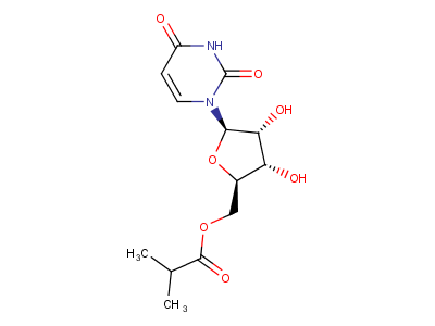((2R,3S,4R,5R)-5-(2,4-Dioxo-3,4-dihydropyrimidin-1(2H)-yl)-3,4-dihydroxytetrahydrofuran-2-yl)methyl isobutyrate-97%,CAS NUMBER-886538-48-3