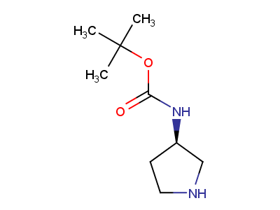 tert-butyl N-[(3R)-pyrrolidin-3-yl]carbamate-97%,CAS NUMBER-122536-77-0