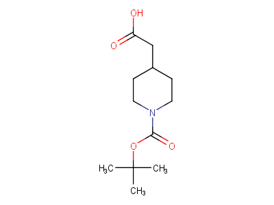 2-{1-[(tert-butoxy)carbonyl]piperidin-4-yl}acetic acid-97%,CAS NUMBER-157688-46-5