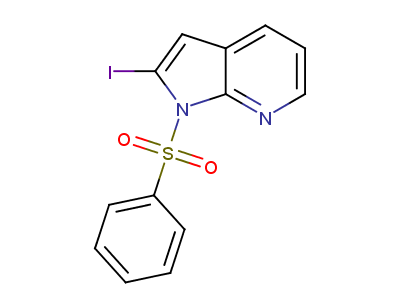 1-(benzenesulfonyl)-2-iodo-1H-pyrrolo[2,3-b]pyridine-97%,CAS NUMBER-282734-63-8