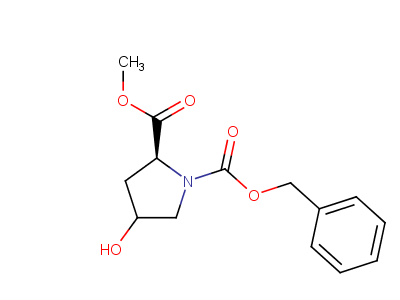 1-benzyl 2-methyl (2S,4R)-4-hydroxypyrrolidine-1,2-dicarboxylate-97%,CAS NUMBER-64187-48-0