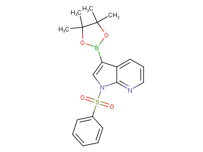 1-(benzenesulfonyl)-3-(tetramethyl-1,3,2-dioxaborolan-2-yl)-1h-pyrrolo[2,3-b]pyridine-97%,CAS NUMBER-886547-94-0