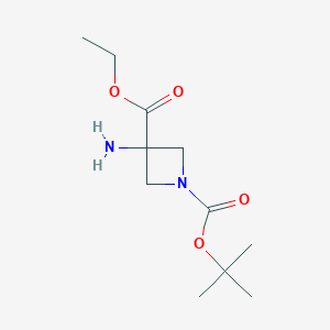 1-O-tert-butyl 3-O-ethyl 3-aminoazetidine-1,3-dicarboxylate CAS 1011479-72-3