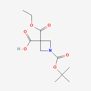 3-ethoxycarbonyl-1-[(2-methylpropan-2-yl)oxycarbonyl]azetidine-3-carboxylic acid CAS 1011479-76-7