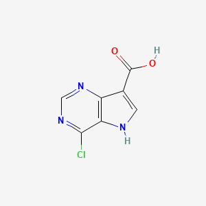 4-chloro-5H-pyrrolo[3,2-d]pyrimidine-7-carboxylic acid CAS 1019056-31-5