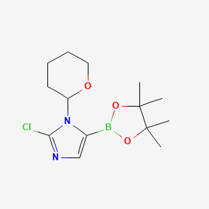 2-chloro-1-(oxan-2-yl)-5-(4,4,5,5-tetramethyl-1,3,2-dioxaborolan-2-yl)imidazole CAS 1029684-36-3