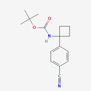 tert-butyl N-[1-(4-cyanophenyl)cyclobutyl]carbamate CAS 1032349-97-5