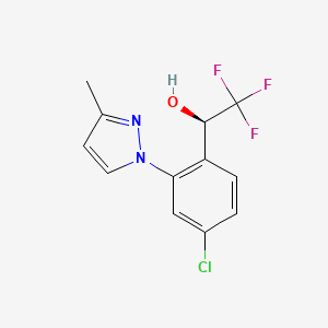 (1R)-1-[4-chloro-2-(3-methylpyrazol-1-yl)phenyl]-2,2,2-trifluoroethanol CAS 1033805-26-3