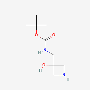 tert-butyl N-[(3-hydroxyazetidin-3-yl)methyl]carbamate CAS 1035351-07-5