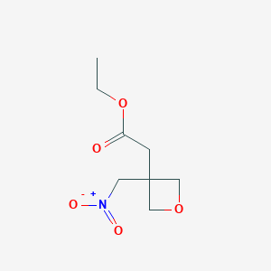 ethyl 2-[3-(nitromethyl)oxetan-3-yl]acetate CAS 1045709-38-3