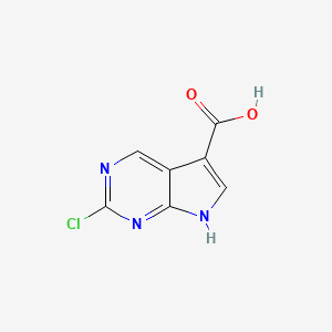 2-chloro-7H-pyrrolo[2,3-d]pyrimidine-5-carboxylic acid CAS 1060816-55-8