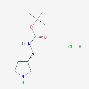 tert-butyl N-[[(3S)-pyrrolidin-3-yl]methyl]carbamate;hydrochloride CAS 1075260-66-0