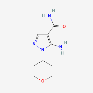 5-amino-1-(oxan-4-yl)pyrazole-4-carboxamide CAS 1082745-50-3