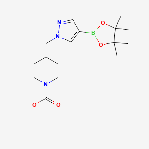 tert-butyl 4-[[4-(4,4,5,5-tetramethyl-1,3,2-dioxaborolan-2-yl)pyrazol-1-yl]methyl]piperidine-1-carboxylate CAS 1092563-72-8