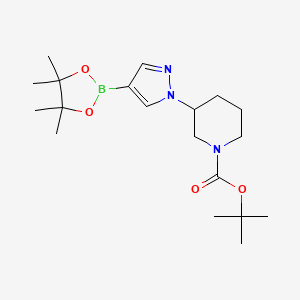 tert-butyl 3-[4-(4,4,5,5-tetramethyl-1,3,2-dioxaborolan-2-yl)pyrazol-1-yl]piperidine-1-carboxylate CAS 1092563-74-0
