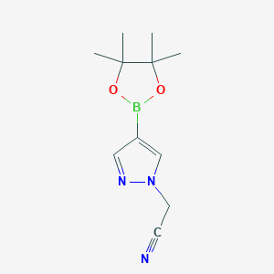 2-[4-(4,4,5,5-tetramethyl-1,3,2-dioxaborolan-2-yl)pyrazol-1-yl]acetonitrile CAS 1093307-35-7