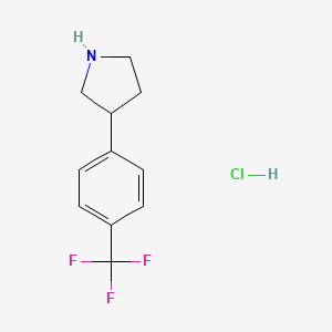 3-[4-(trifluoromethyl)phenyl]pyrrolidine;hydrochloride CAS 1095545-12-2