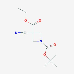 1-O-tert-butyl 3-O-ethyl 3-cyanoazetidine-1,3-dicarboxylate CAS 1105663-96-4