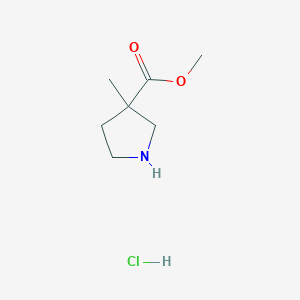 methyl 3-methylpyrrolidine-3-carboxylate;hydrochloride CAS 1111640-59-5