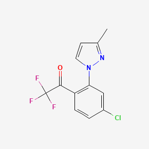 1-[4-chloro-2-(3-methylpyrazol-1-yl)phenyl]-2,2,2-trifluoroethanone CAS 1125828-30-9