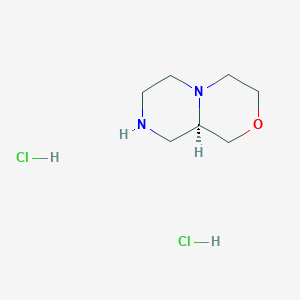 (9aR)-1,3,4,6,7,8,9,9a-octahydropyrazino[2,1-c][1,4]oxazine;dihydrochloride CAS 1126432-04-9
