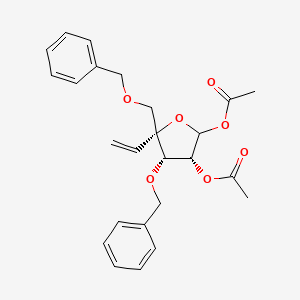 [(3R,4S,5R)-2-acetyloxy-5-ethenyl-4-phenylmethoxy-5-(phenylmethoxymethyl)oxolan-3-yl] acetate CAS 1146197-36-5