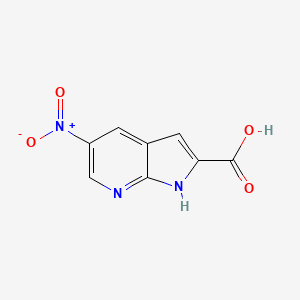 5-nitro-1H-pyrrolo[2,3-b]pyridine-2-carboxylic acid CAS 1150618-15-7