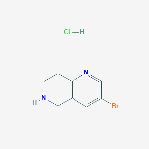 3-bromo-5,6,7,8-tetrahydro-1,6-naphthyridine;hydrochloride CAS 1159010-96-4