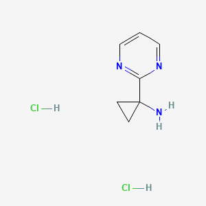 1-pyrimidin-2-ylcyclopropan-1-amine;dihydrochloride CAS 1159734-42-5