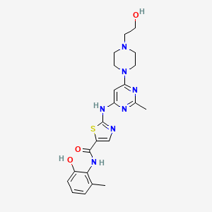 2-[[6-[4-(2-hydroxyethyl)piperazin-1-yl]-2-methylpyrimidin-4-yl]amino]-N-(2-hydroxy-6-methylphenyl)-1,3-thiazole-5-carboxamide CAS 1159977-25-9