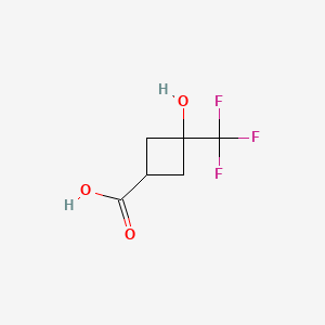 3-hydroxy-3-(trifluoromethyl)cyclobutane-1-carboxylic acid CAS 1163729-49-4