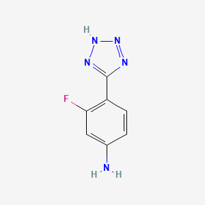 3-fluoro-4-(2H-tetrazol-5-yl)aniline CAS 1171930-26-9