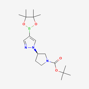 tert-butyl (3R)-3-[4-(4,4,5,5-tetramethyl-1,3,2-dioxaborolan-2-yl)pyrazol-1-yl]pyrrolidine-1-carboxylate CAS 1175273-52-5