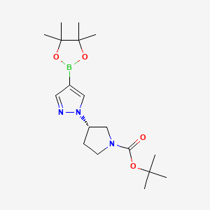 tert-butyl (3S)-3-[4-(4,4,5,5-tetramethyl-1,3,2-dioxaborolan-2-yl)pyrazol-1-yl]pyrrolidine-1-carboxylate CAS 1175273-55-8