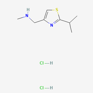 N-methyl-1-(2-propan-2-yl-1,3-thiazol-4-yl)methanamine;dihydrochloride CAS 1185167-55-8