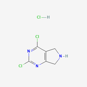2,4-dichloro-6,7-dihydro-5H-pyrrolo[3,4-d]pyrimidine;hydrochloride CAS 1190927-74-2