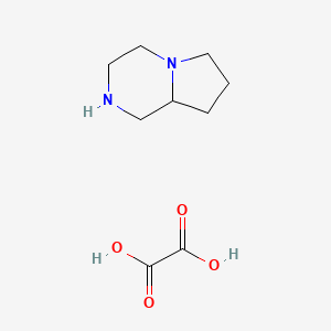 1,2,3,4,6,7,8,8a-octahydropyrrolo[1,2-a]pyrazine;oxalic acid CAS 1192657-15-0
