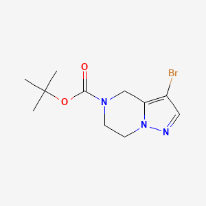 tert-butyl 3-bromo-6,7-dihydro-4H-pyrazolo[1,5-a]pyrazine-5-carboxylate CAS 1196154-25-2