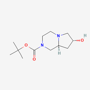 tert-butyl (7R,8aS)-7-hydroxy-3,4,6,7,8,8a-hexahydro-1H-pyrrolo[1,2-a]pyrazine-2-carboxylate CAS 1204603-42-8