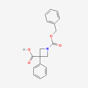 3-phenyl-1-phenylmethoxycarbonylazetidine-3-carboxylic acid CAS 1207203-37-9