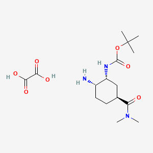 tert-butyl N-[(1R,2S,5S)-2-amino-5-(dimethylcarbamoyl)cyclohexyl]carbamate;oxalic acid CAS 1210348-34-7