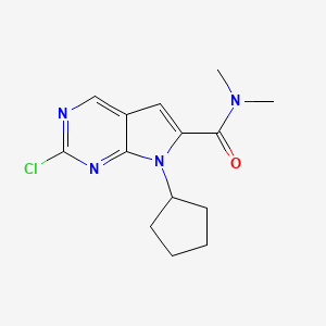 2-chloro-7-cyclopentyl-N,N-dimethylpyrrolo[2,3-d]pyrimidine-6-carboxamide CAS 1211443-61-6