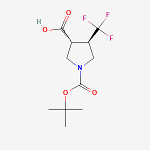 (3R,4R)-1-[(2-methylpropan-2-yl)oxycarbonyl]-4-(trifluoromethyl)pyrrolidine-3-carboxylic acid CAS 1212064-03-3
