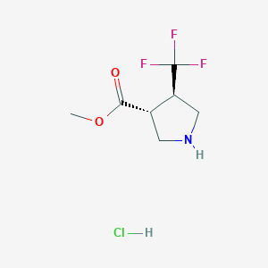 methyl (3R,4R)-4-(trifluoromethyl)pyrrolidine-3-carboxylate;hydrochloride CAS 1212115-75-7
