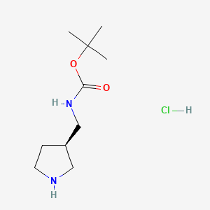 tert-butyl N-[[(3R)-pyrrolidin-3-yl]methyl]carbamate;hydrochloride CAS 1217858-20-2
